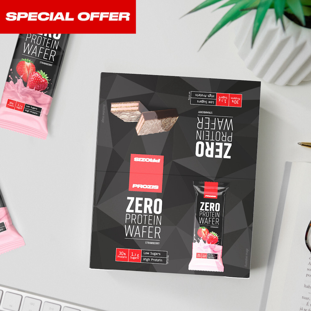 12 x Zero Wafer 40 g - Low Sugar - Protein Wafer - Strawberry Opportunity