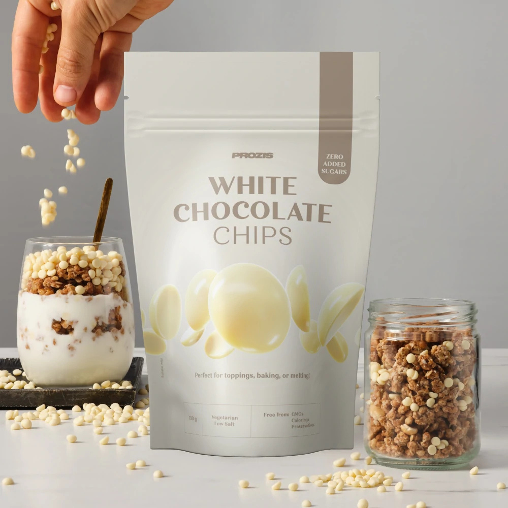 Chocolate Chips - Zero Added Sugars - Chocolat Blanc 150 g (1)