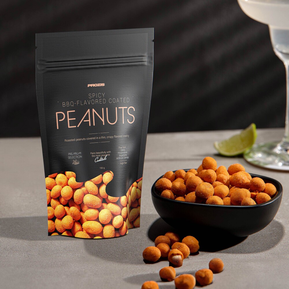 Spicy BBQ Sauce-Coated Peanuts  - Gourmet Snack 5 oz