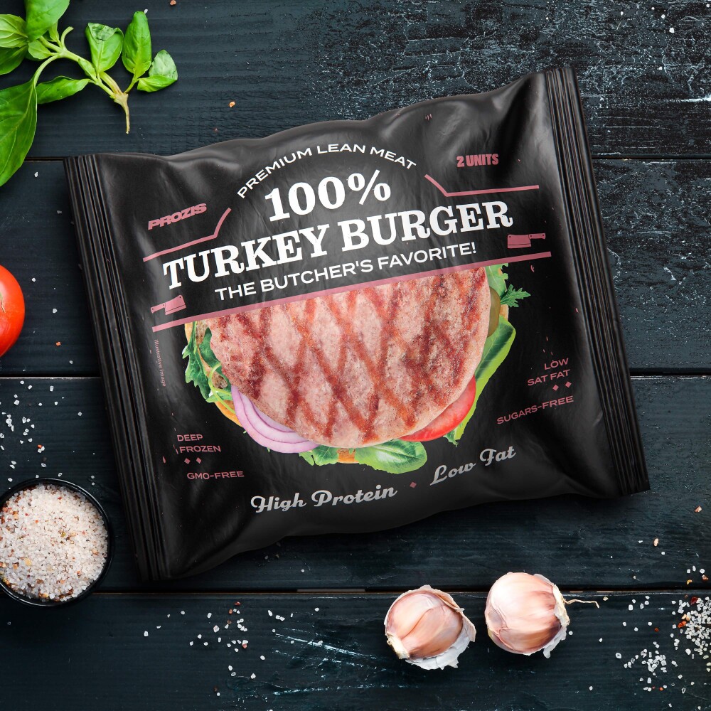 2 x Hamburger aus 100 % Putenfleisch 100 g