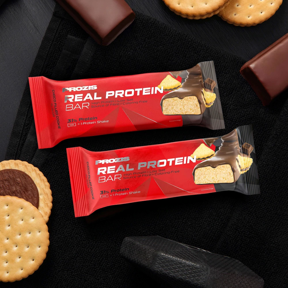 Real Protein Bar - Choco-filled Cookie x 2 (1)