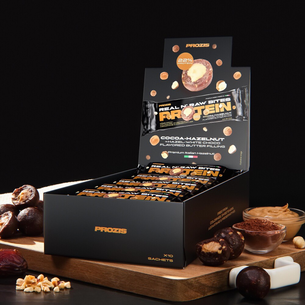 Gefüllte Protein-Pralinen x 10 - Kakao und Haselnuss