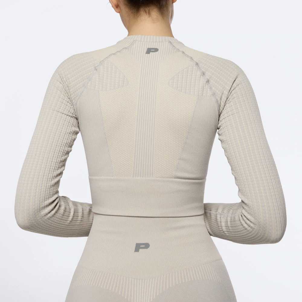 Power Peach Girls LS Crop Top (1)