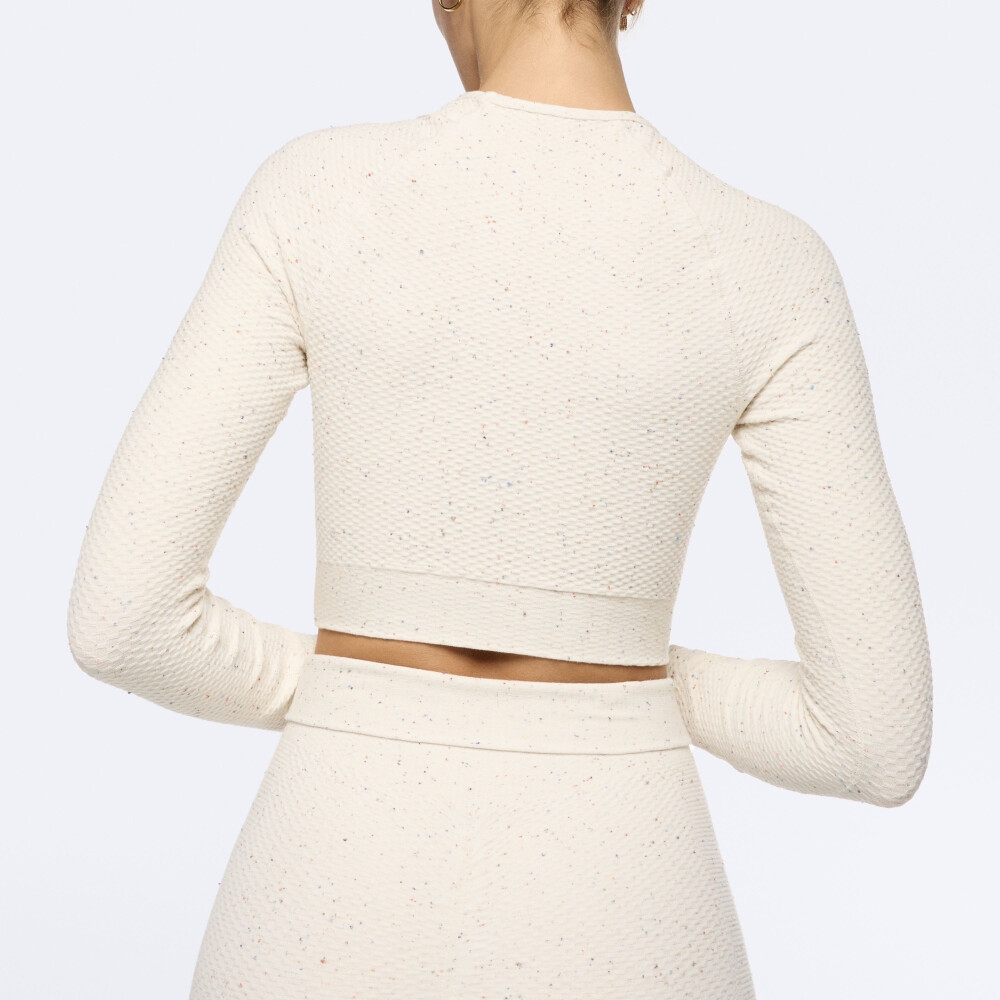 Peach Perfect FX Cotton LS Crop Top