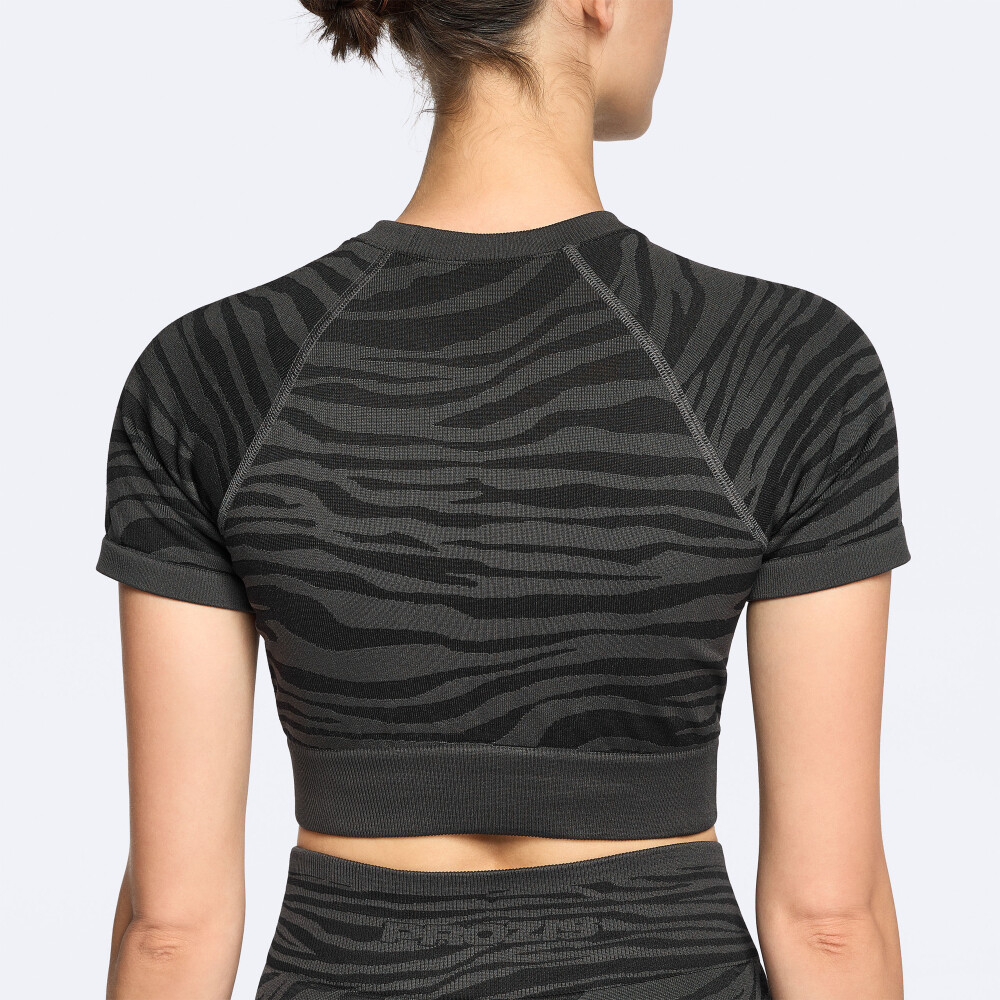 Workout Zebra Crop T-Shirt