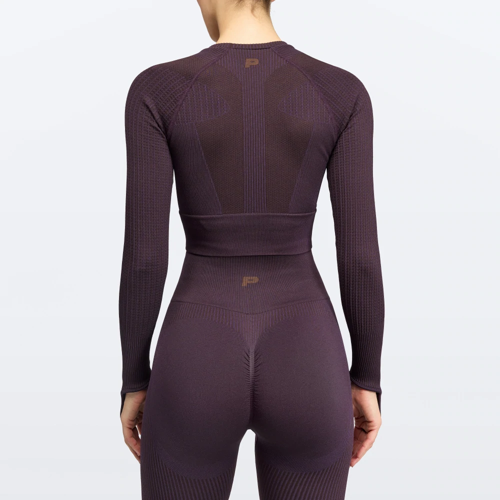 Power Peach Girls Langarm-Crop Top (1)