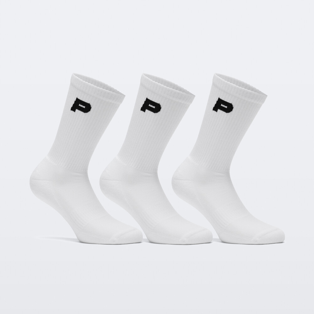 Chaussettes mi-mollet rembourrées 24/7 - Lot de 3 - Blanc