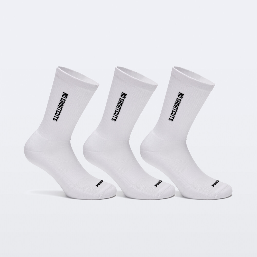 No Shortcuts Cushioned Crew Socks - 3 Pack