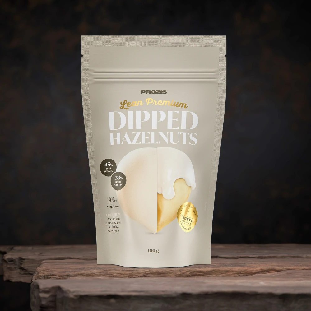 Lean Premium Dipped Hazelnuts - White Chocolate 100 g (1)