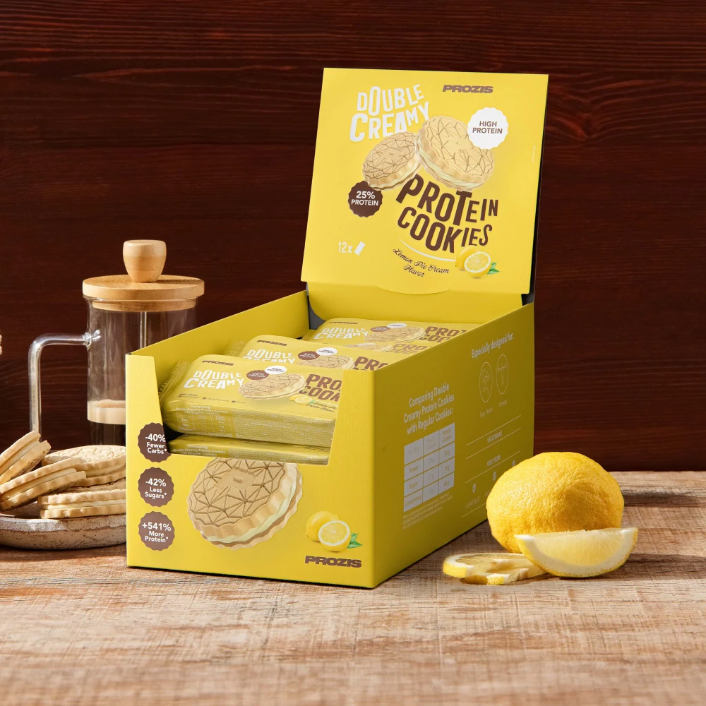 Double Creamy Protein Cookies (12 packs of 4) - Lemon Pie Cream (1)
