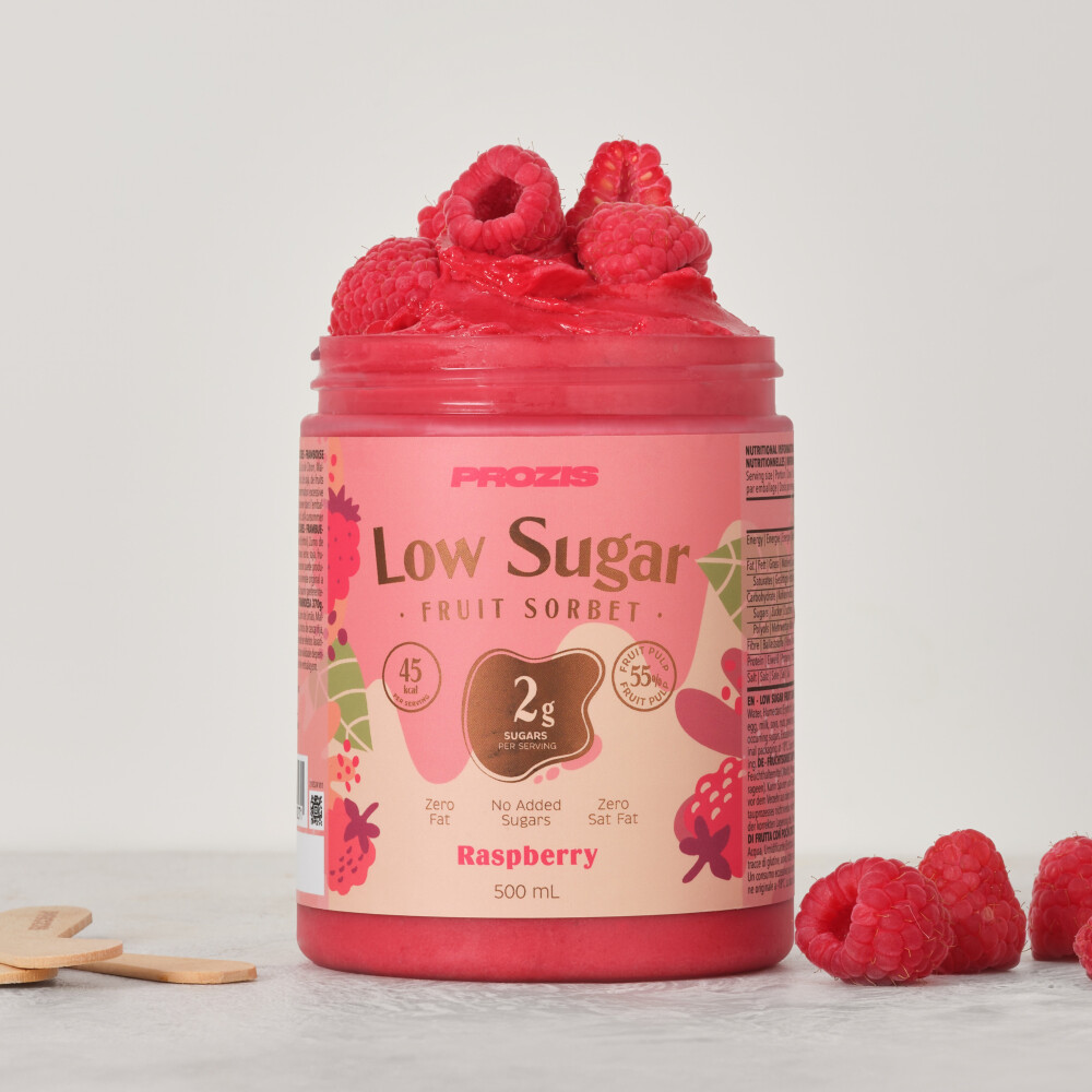 Fruchtsorbet mit niedrigem Zuckergehalt 500 ml - Himbeere