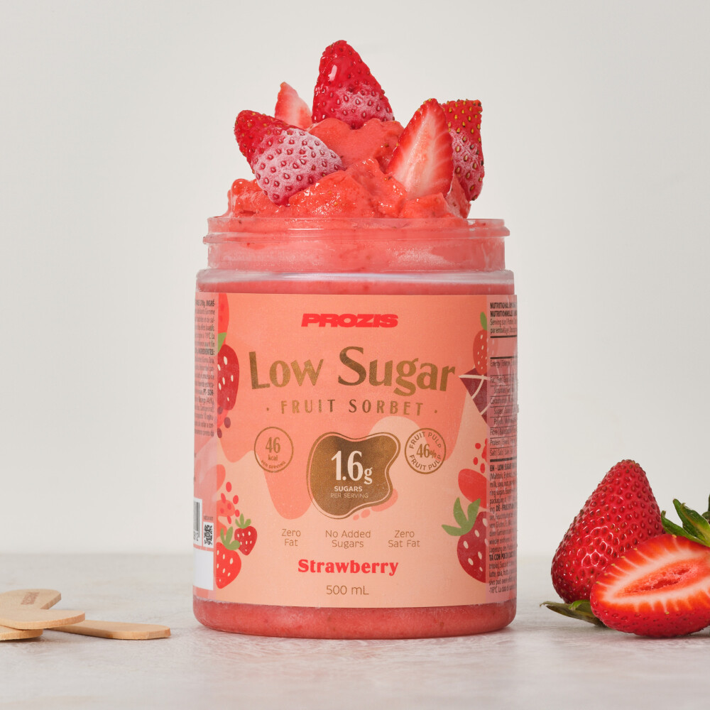 Sorvete de Fruta com Baixo Teor de Açúcares 500 mL - Morango