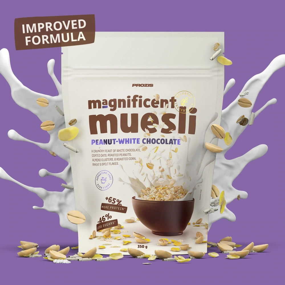 Magnificent Muesli - Cacahouète-Chocolat Blanc 350 g (1)