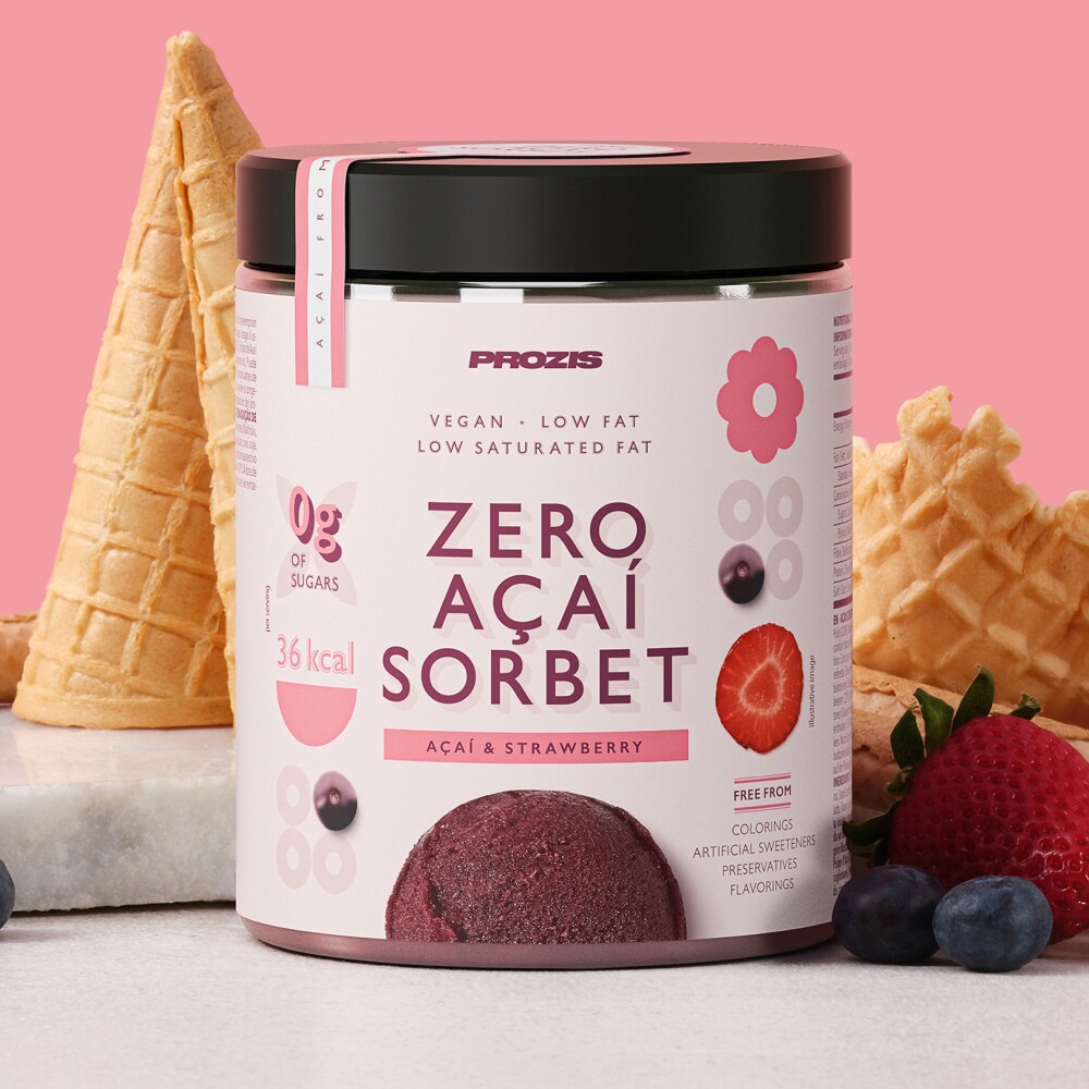 Zero Acai Sorbet - Açaí und Erdbeere 500 ml