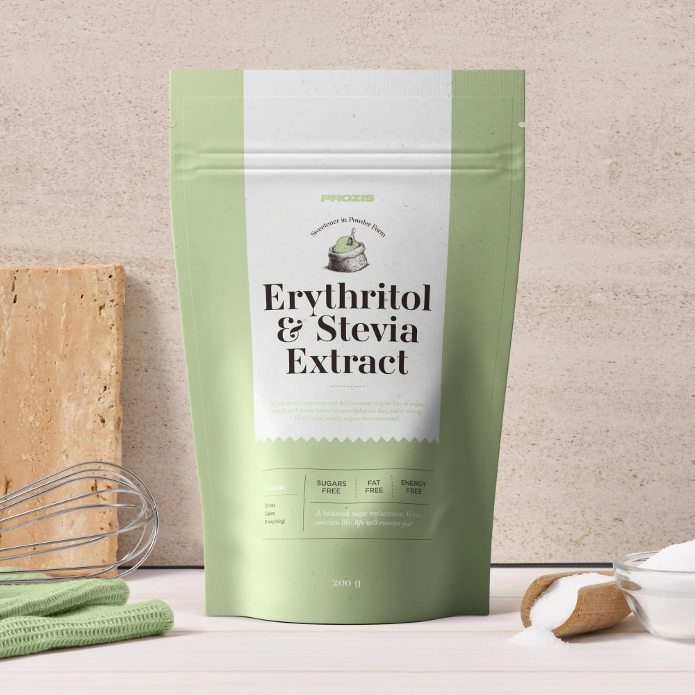 Erythritol and Stevia Sweetener - Powdered Formula - 200 g (1)
