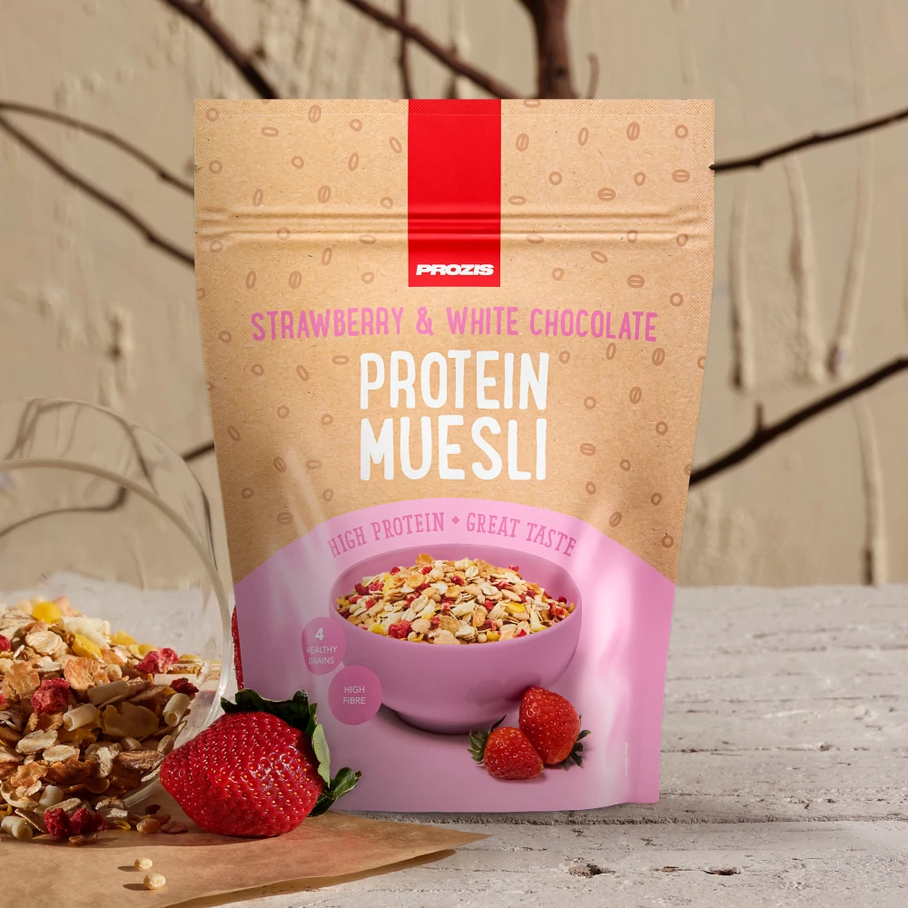 Protein Muesli 400 g Fraise-Chocolat Blanc (1)