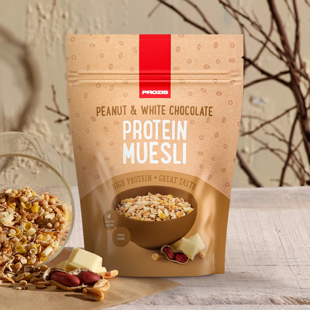 Protein-Müsli 400 g Erdnüsse und weiße Schokolade (1)