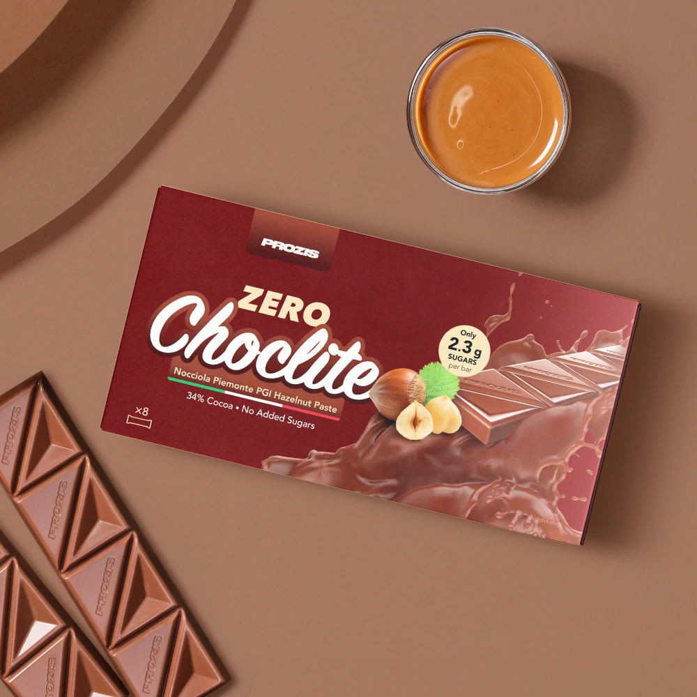 Zero Choclite - Chocolat au Lait et Pâte de Noisettes - 8 barres (1)