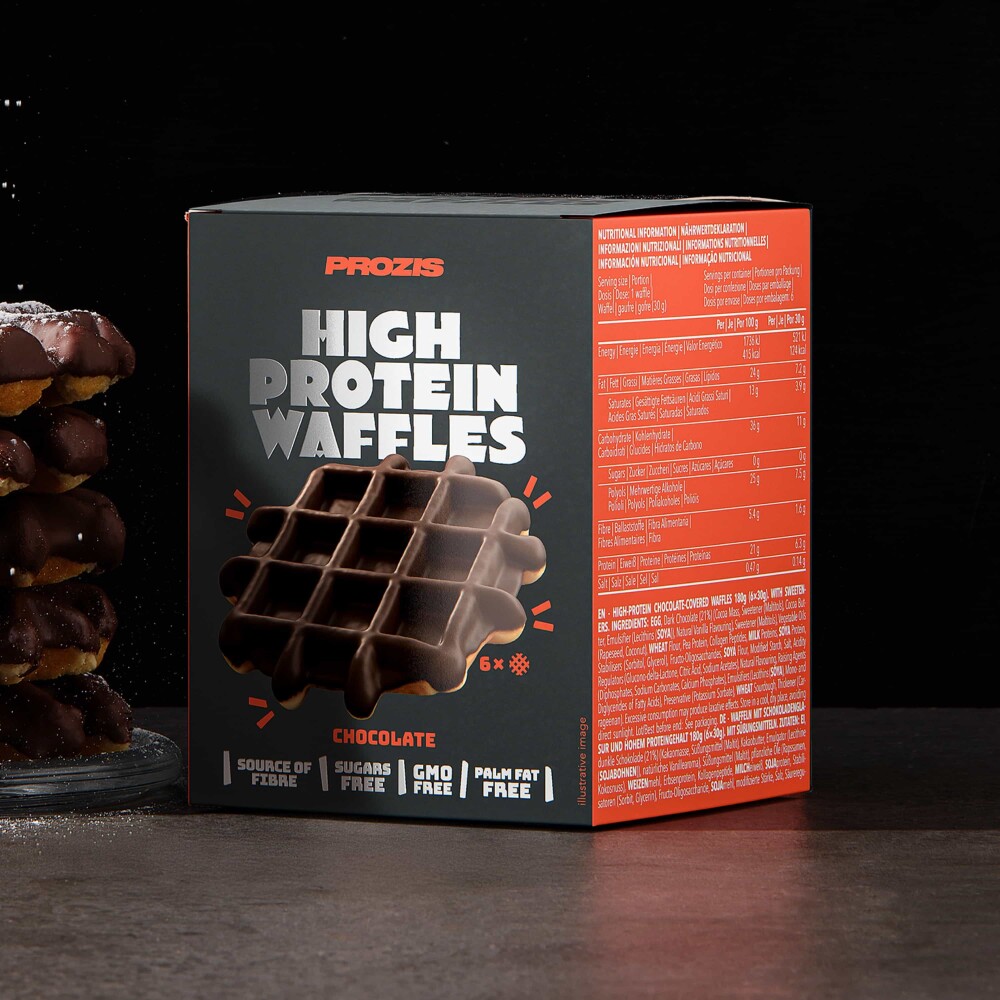 High Protein Waffles (6 units) - Chocolate