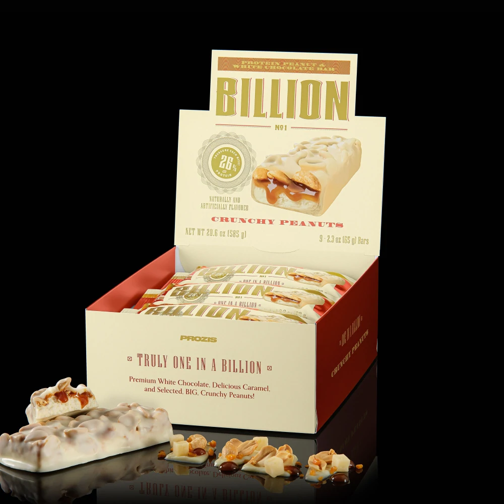 Billion Protein Peanut & White Chocolate Bar 9 ct (1)