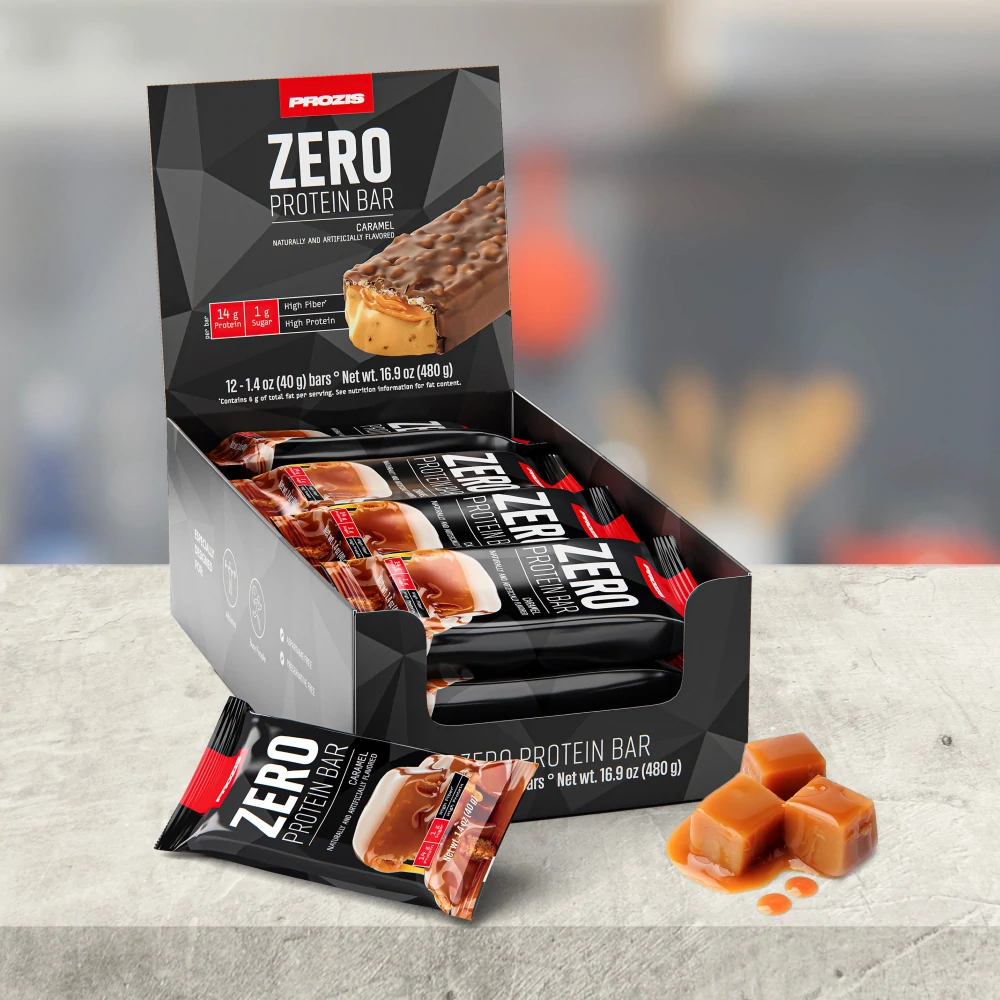 Zero Protein Bar - Low Sugars 12 ct Caramel (1)