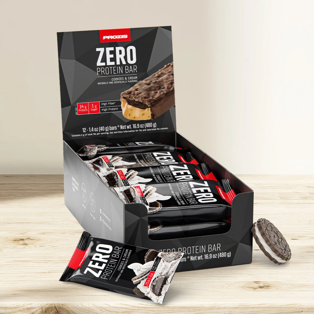 Zero Protein Bar - Low Sugars 12 ct Cookies and Cream (1)