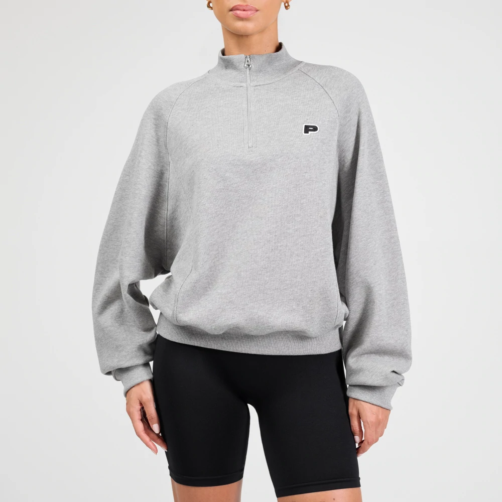 Athleisure P Sweatshirt mit Halbreißverschluss (1)