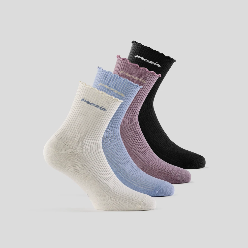 SoulSkin Ruffle Ankle Socks - 4 Pack (1)