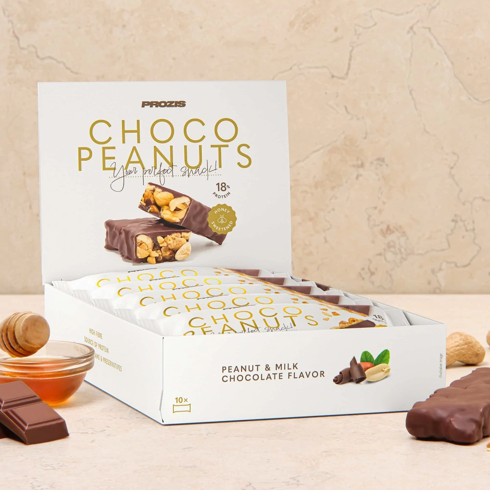 Choco Peanuts - Erdnuss- und Milchschokoladenriegel x 10 (1)