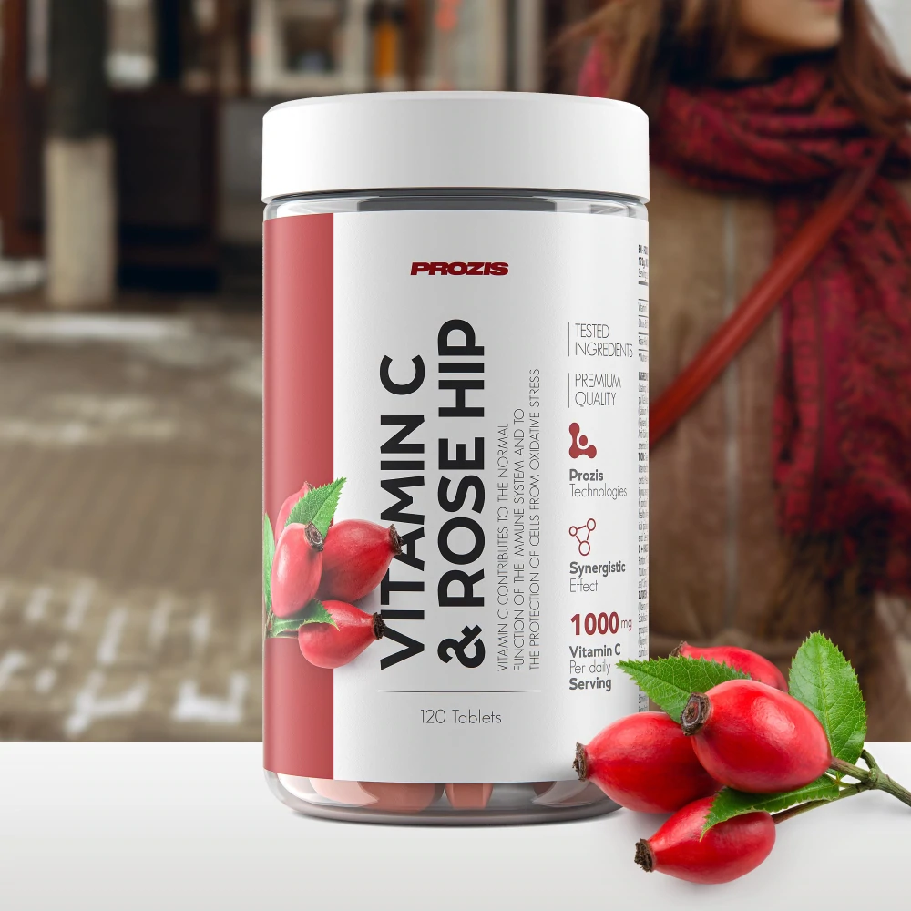 Vitamin C 1000 mg + Rose Hip 120 tabs (1)