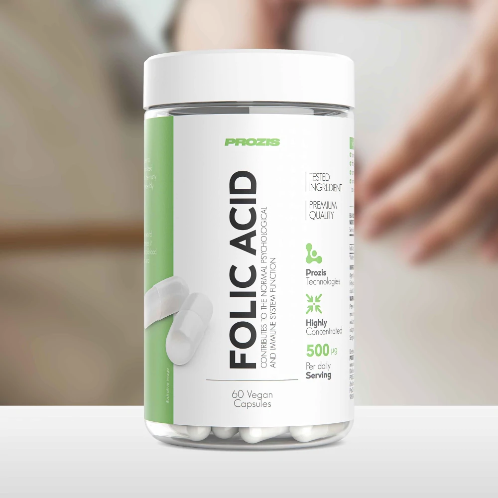 Acide Folique - Vitamine B9 500 mcg 60 gélules vég. (1)