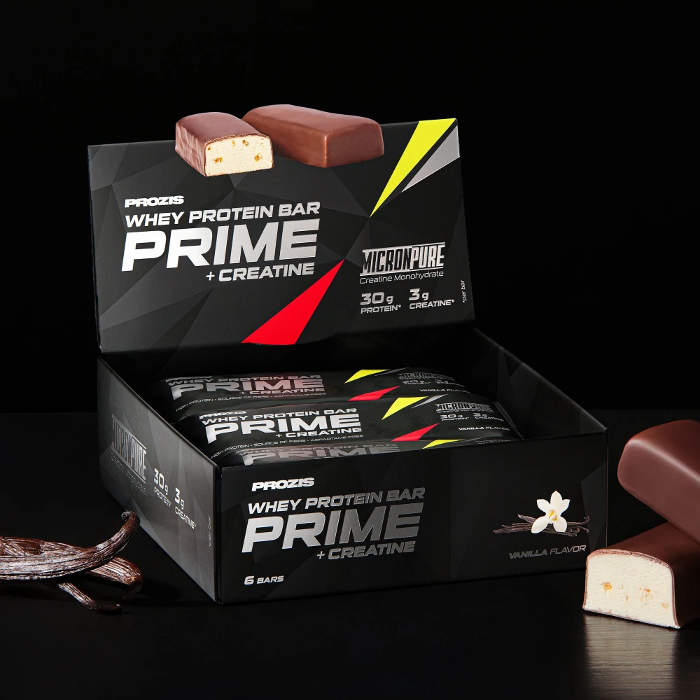 Whey Prime Protein Bar + Creatine Vanilla x 6 (1)