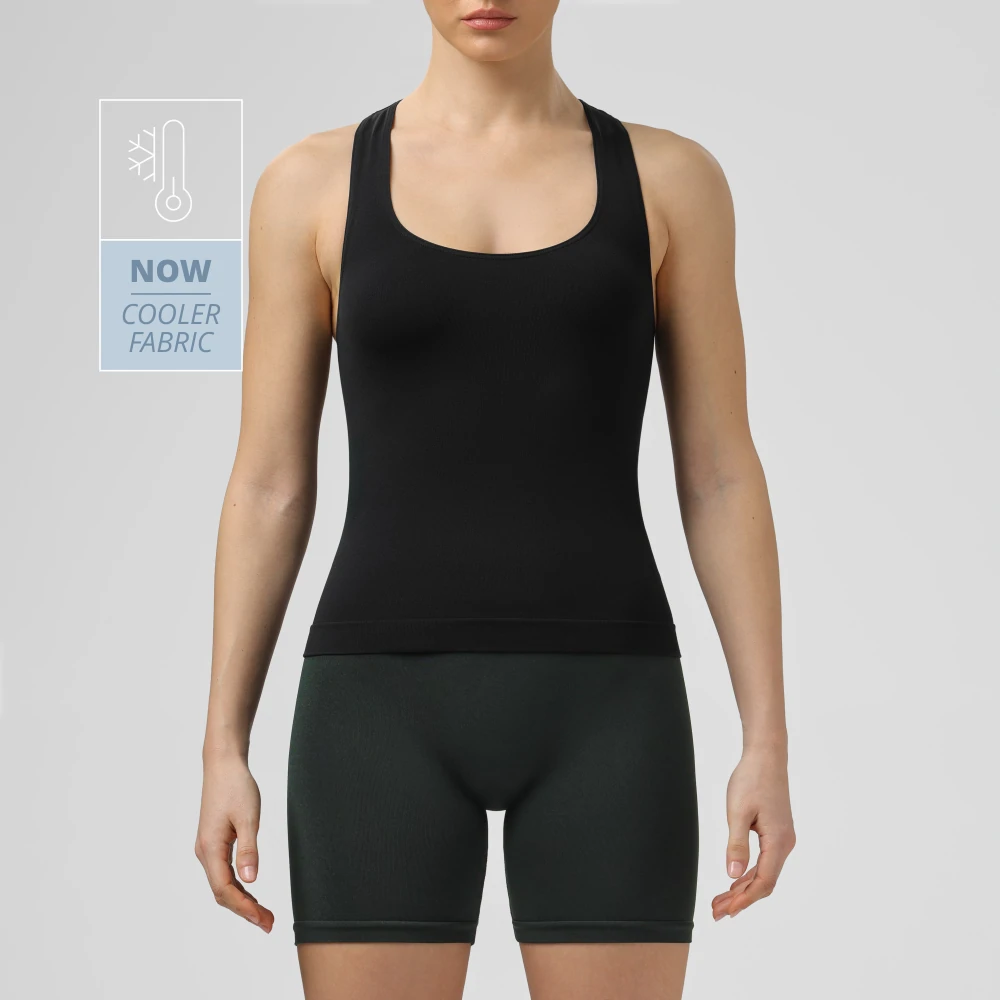 Athleisure RacerBack Tank Top - Black (10)