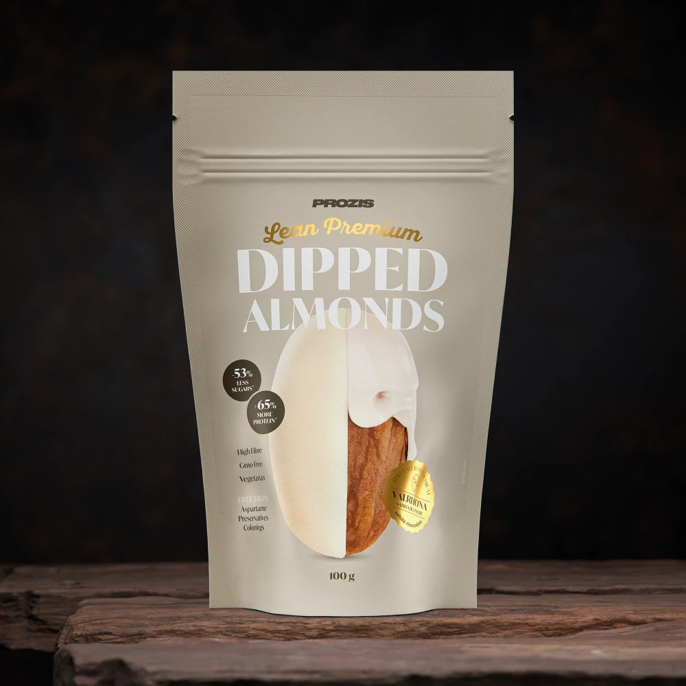 Lean Premium Dipped Almonds - Weiße Schokolade 100 g (1)