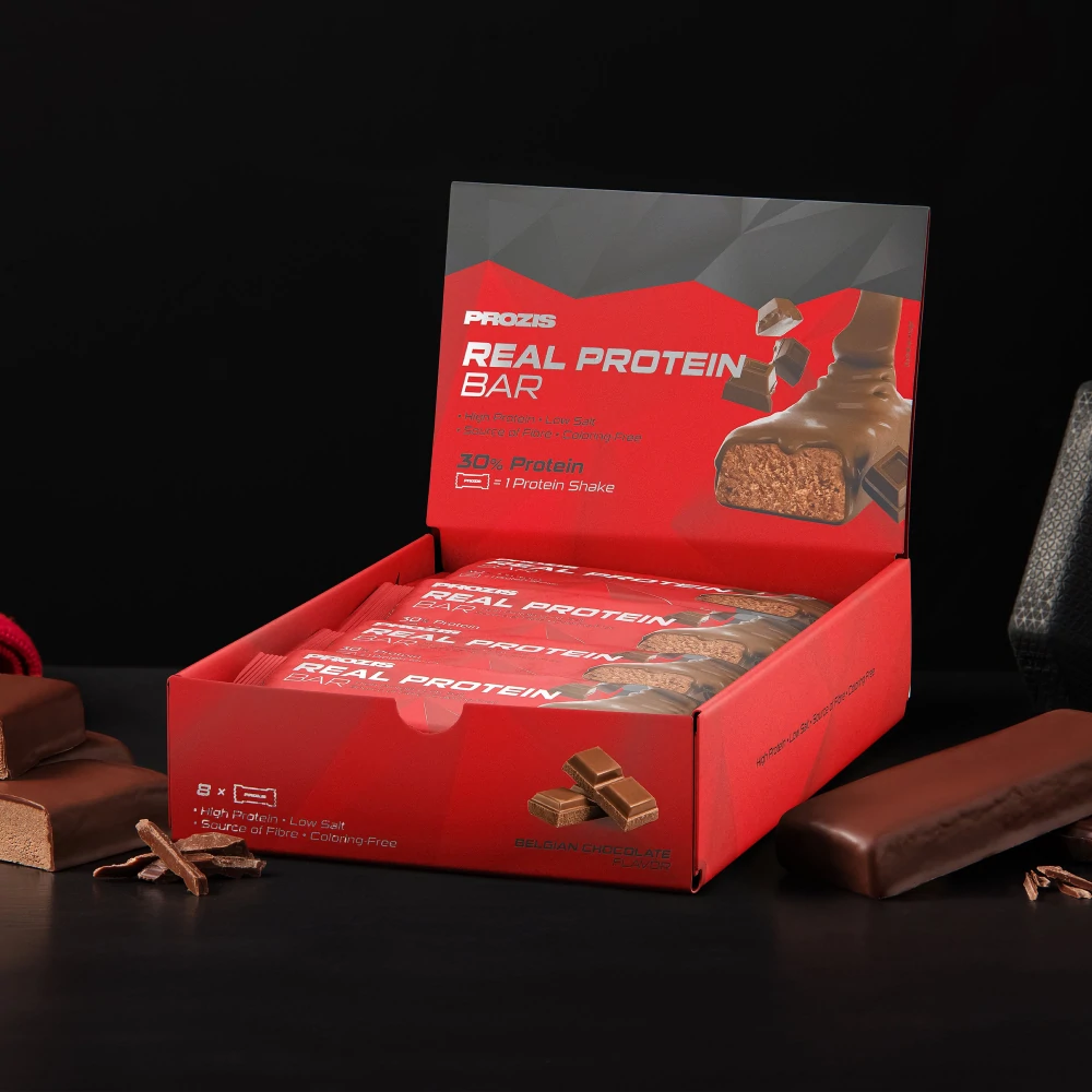 Real Protein Bar - Belgian Chocolate x 8 (1)