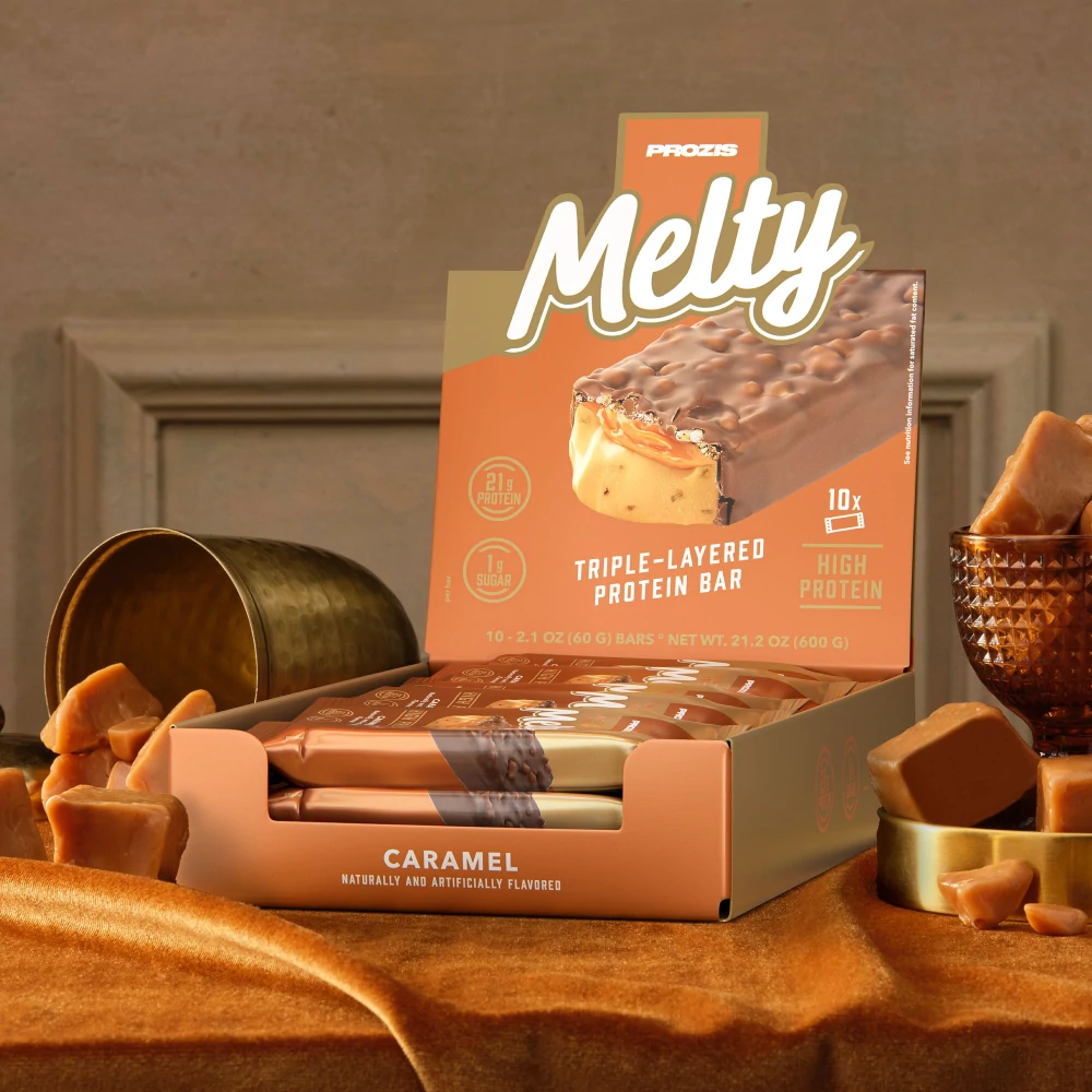 Melty - Low Sugar Protein Bar 10 ct Caramel (1)