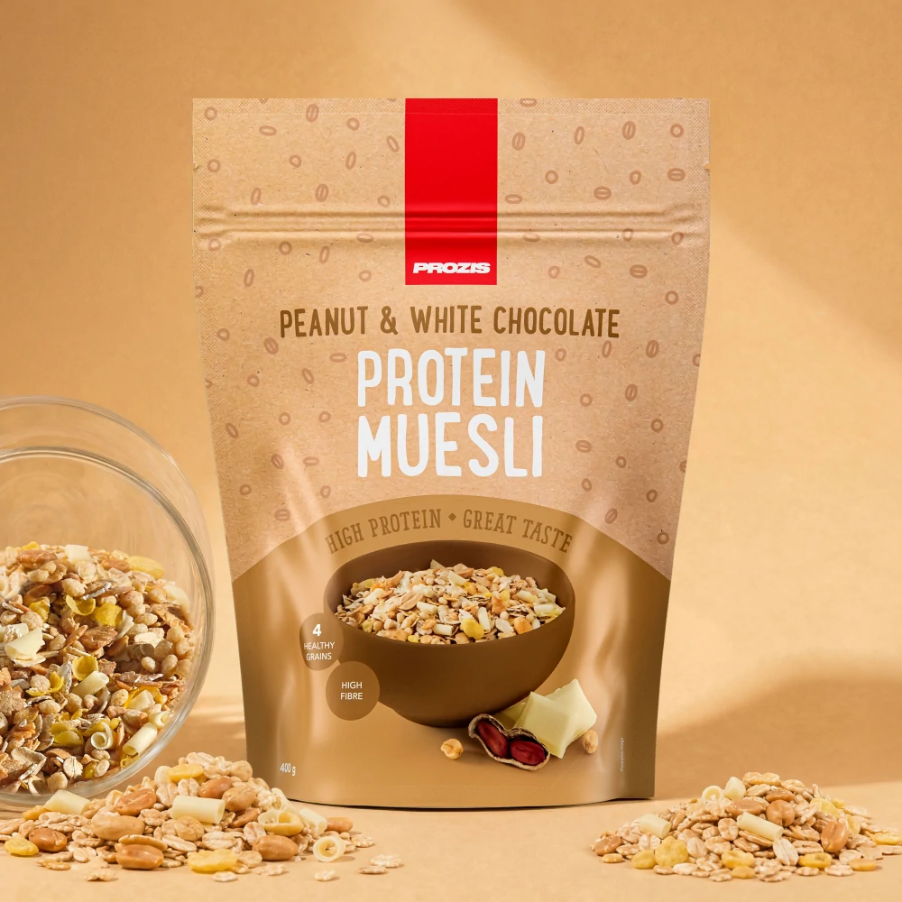 Protein-Müsli 400 g Erdnüsse und weiße Schokolade (1)