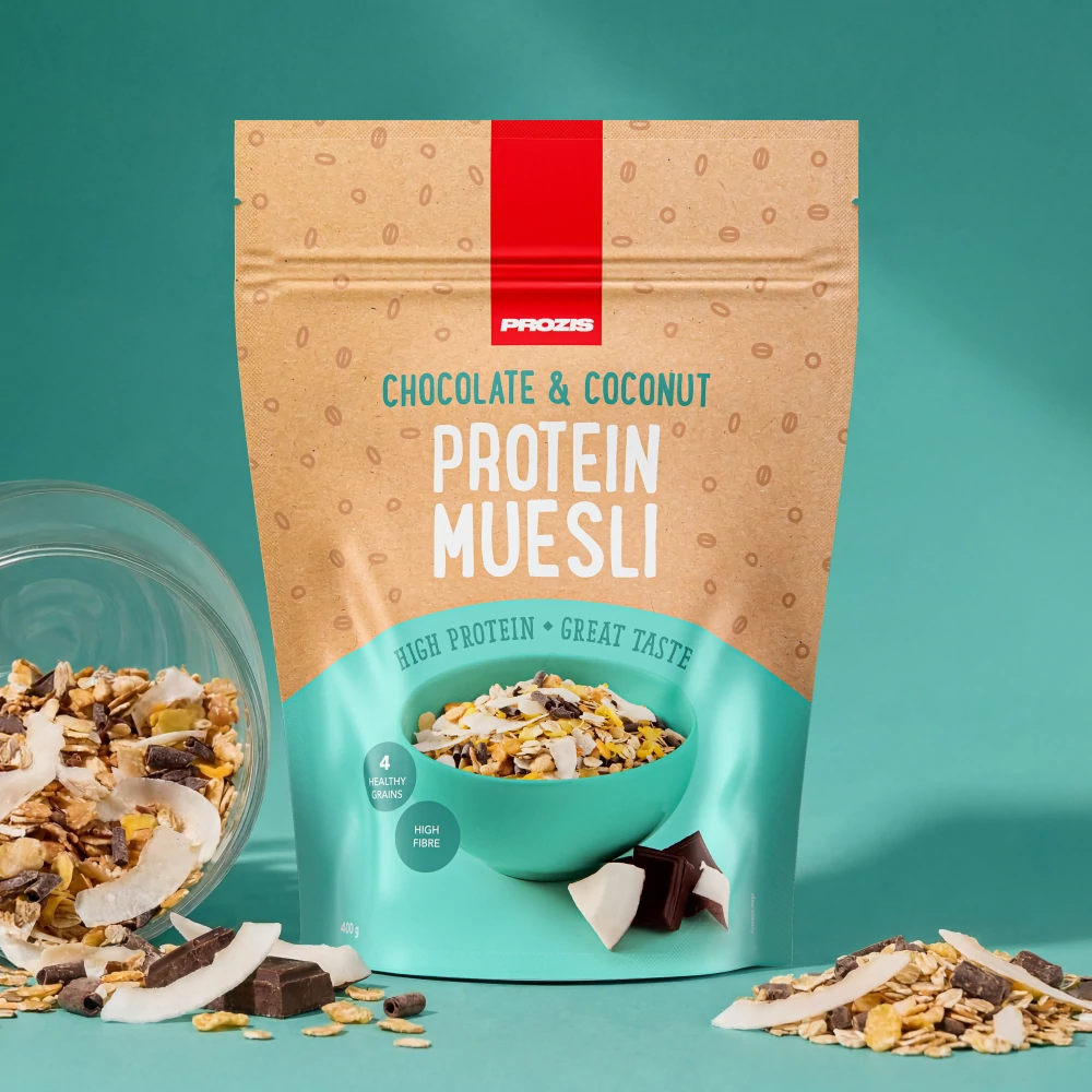 Protein Muesli 400 g Schokolade und Kokosnuss (1)