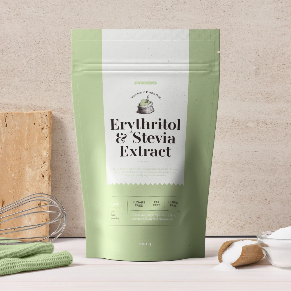 Dolcificante di eritritolo e stevia - Formula in polvere - 200 g (1)