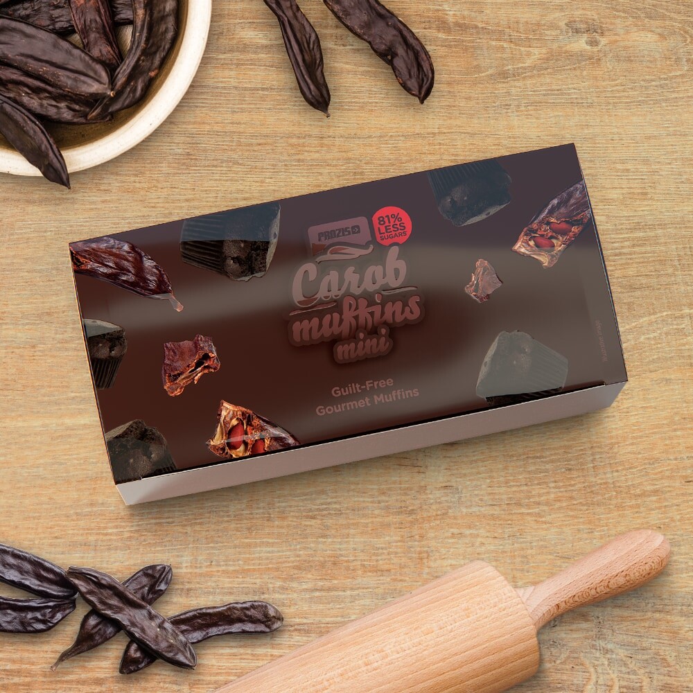2 x Carob Mini Muffins - Low Sugar Muffins 30 g