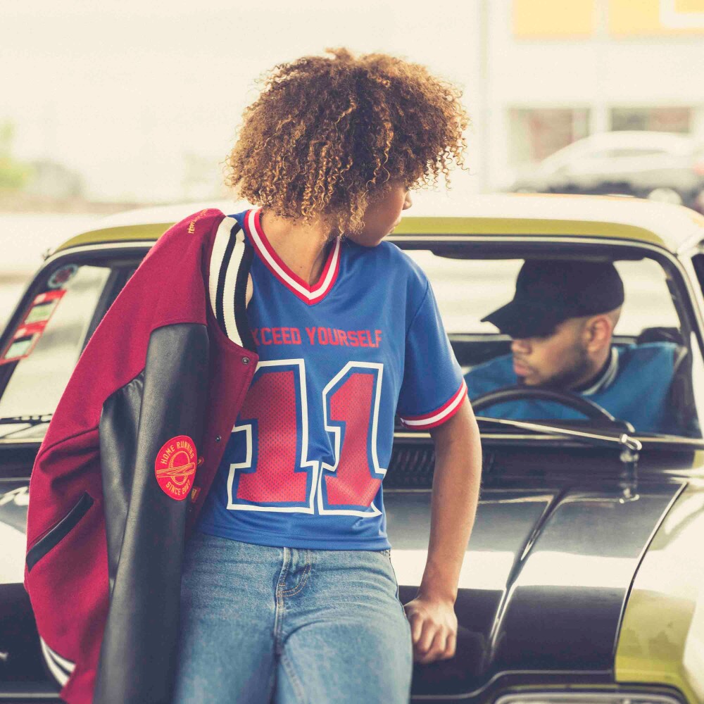 X-College Football Crop Top - Bittersweet