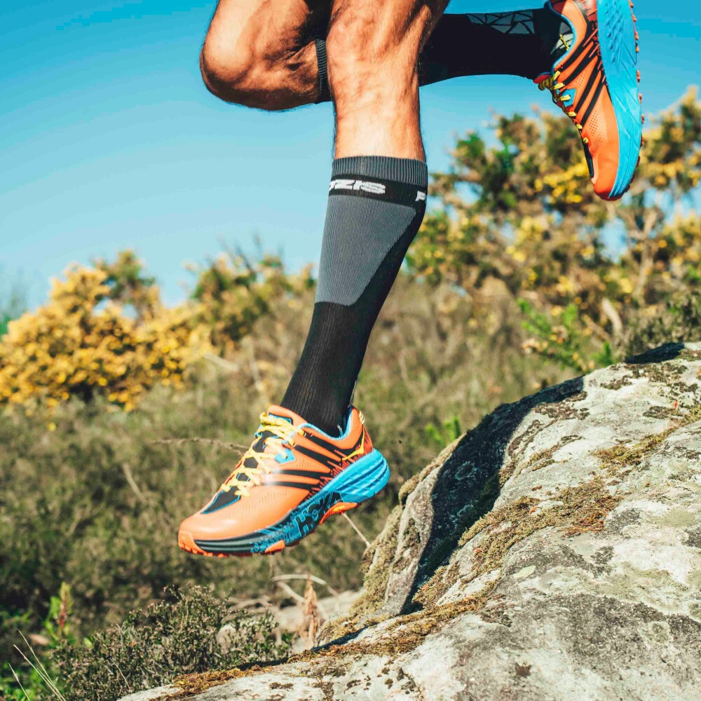 Calzini a Compressione Comptech- Crew Black-Grey