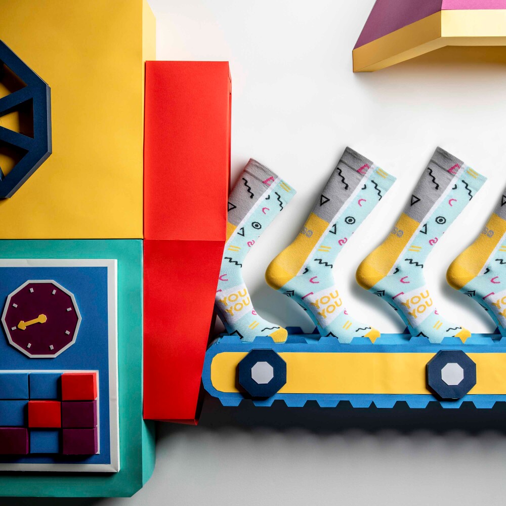 B-Style Socks - Comic Blue