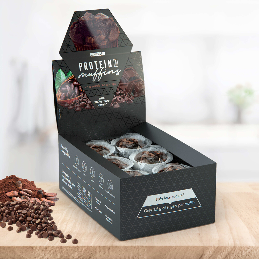 12 x Protein Mini Muffins - Cocoa-Dark Choco Chips 30 g