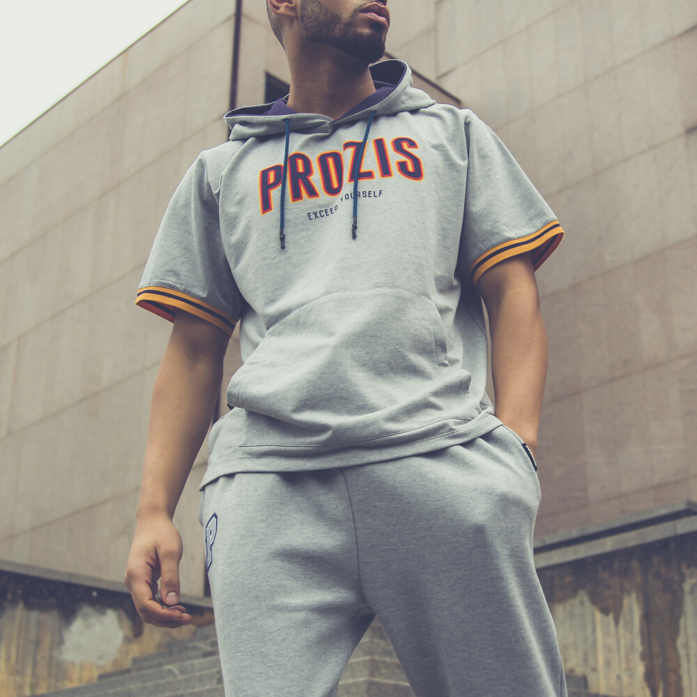 Sweat à Capuche à Manches Courtes X-College