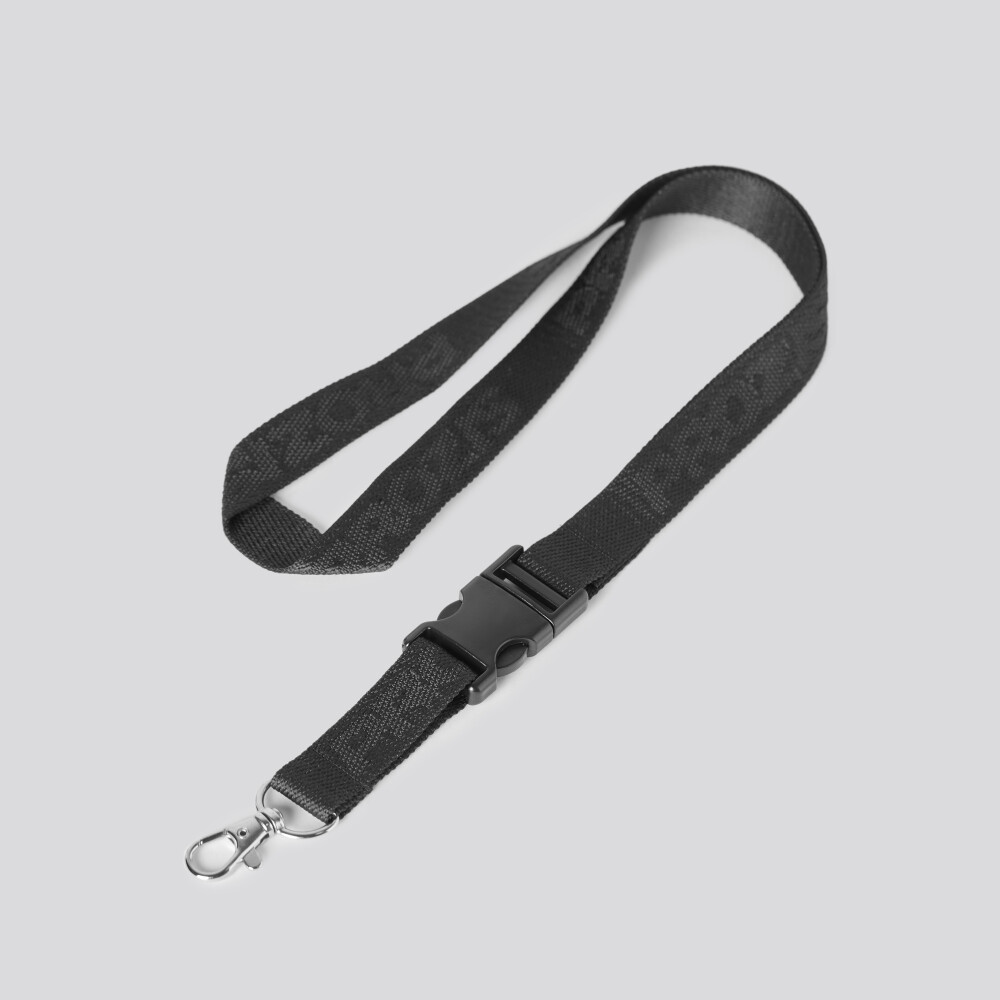 Cordon tour de cou Script - Black