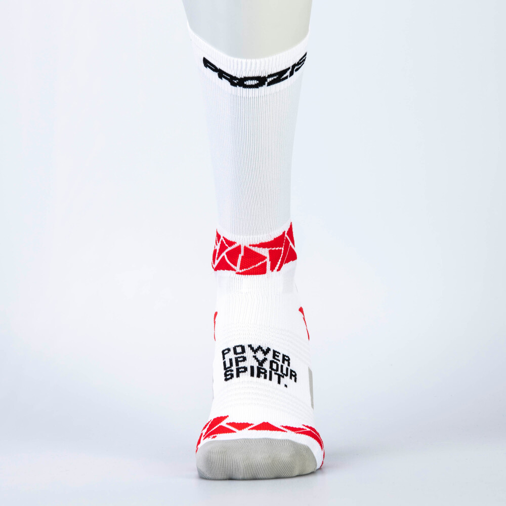 Comptech Kompressions-Socken - Quarter White-Red