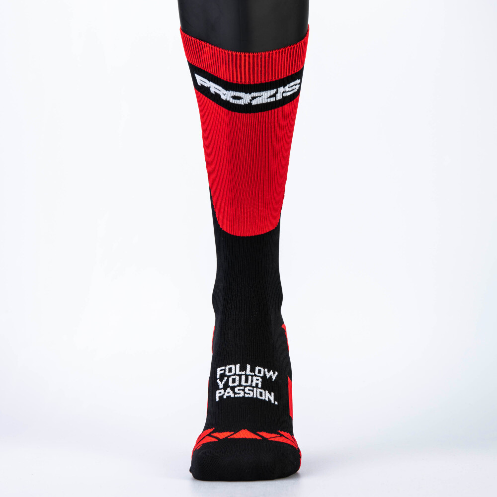 Comptech Kompressionssokker - Crew Black-Red