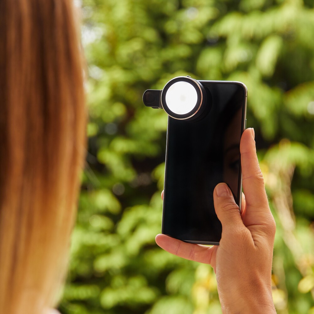Docooler Lampe LED à selfie circulaire Flash Fill Clip pour appareil photo Lampe portable à intensité variable supplémentaire pour téléphone portable et tablettes 