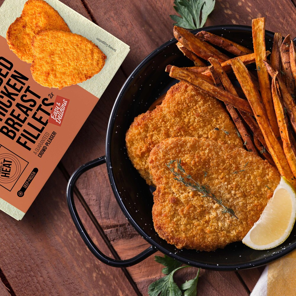 2 x Paniertes Hähnchenbrustfilet 100 g